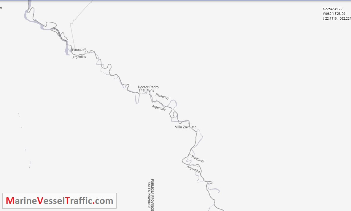 Live Marine Traffic, Density Map and Current Position of ships in PILCOMAYO RIVER